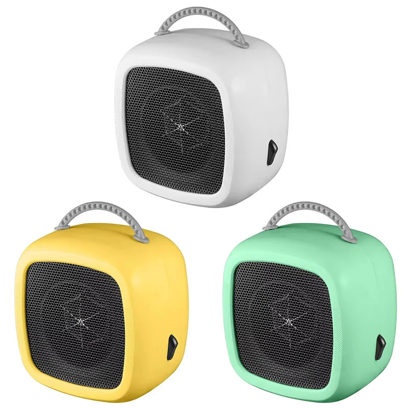 (image for) 600W Smart Space Heater Dual Gear Compact Quiet Heating Threaded Wire EU/US Plug Portable Electric Heater for Home Office